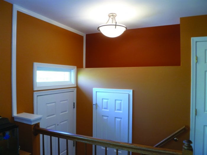 orange entry hallway